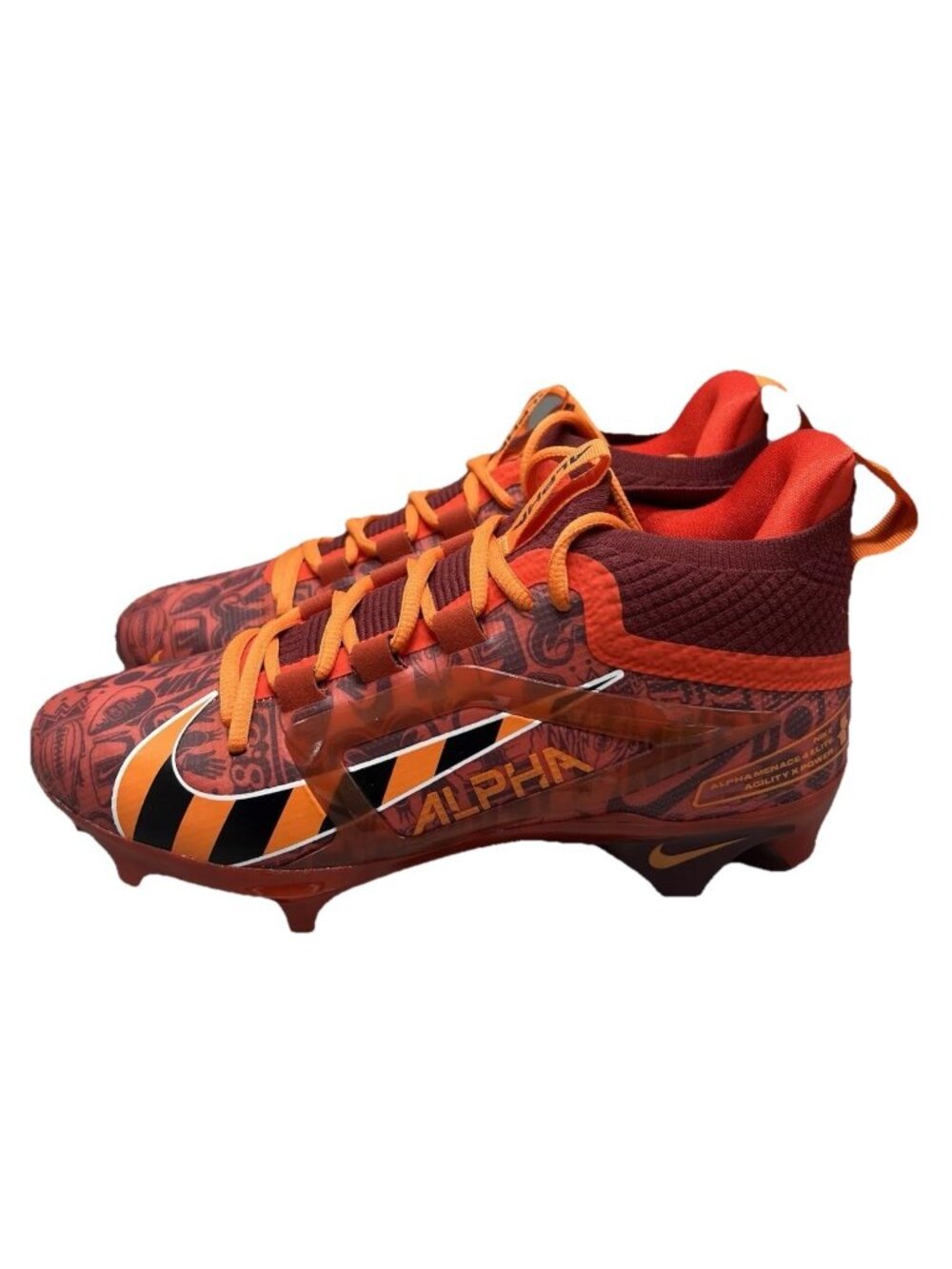 Nike Alpha Menace 4 Elite NRG (FQ4046-600) Red Football Cleats Men Sz 7.5 NEW